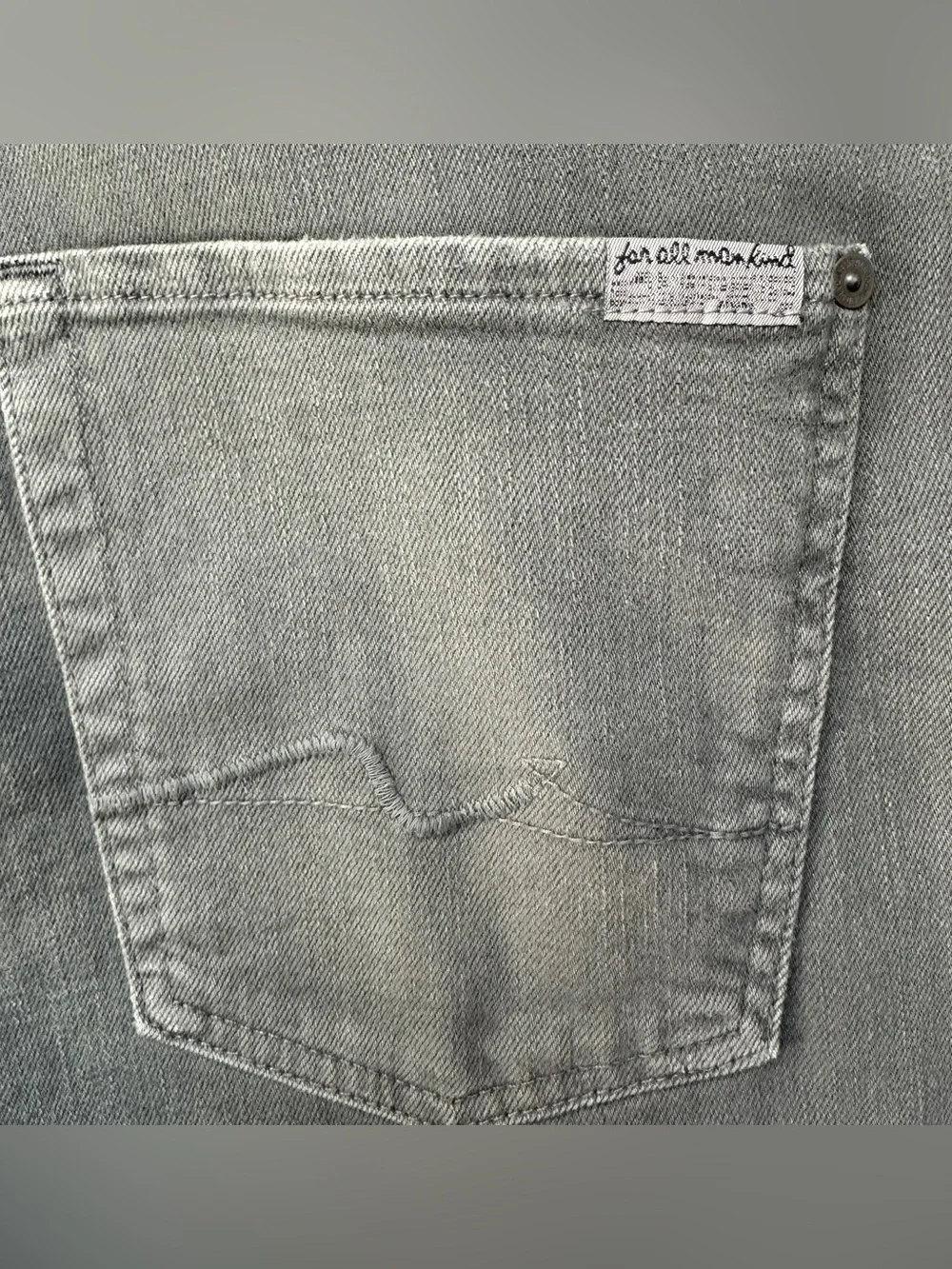 7 For All Mankind Men's Slimmy Luxe Performance Premium Denim Gray Size 38
